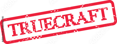 TRUECRAFT authentic distressed mark for handcrafted goods and artisanal businesses