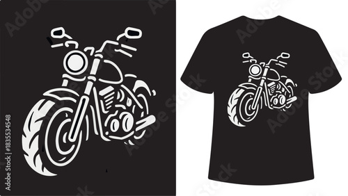 Motorcycle Graphic T- Shirt Design bike chopper