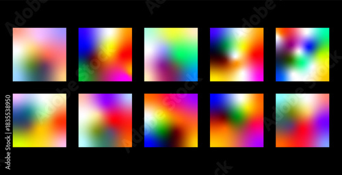Abstract defocused background Set, A blurry image of a colorful object with a blurry background Set