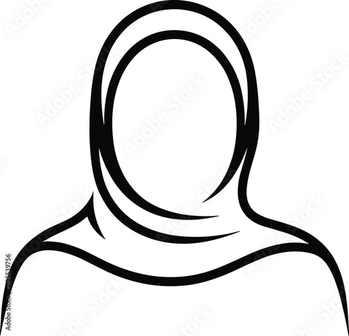 Muslim woman wearing hijab headscarf for modesty and religious observance as a cultural symbol