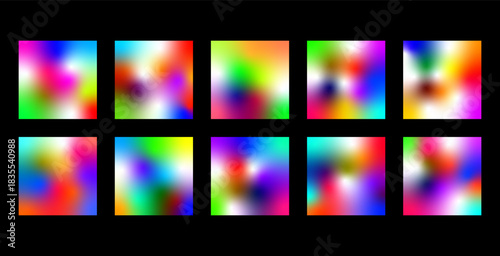 Abstract defocused background Set, A blurry image of a colorful object with a blurry background Set