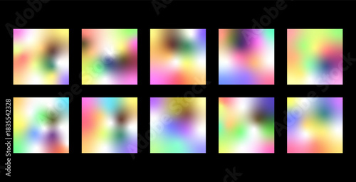 Abstract defocused background Set, A blurry image of a colorful object with a blurry background Set