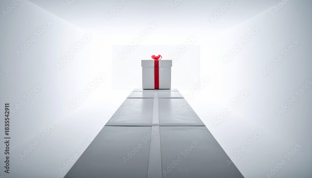 Obraz premium White gift box