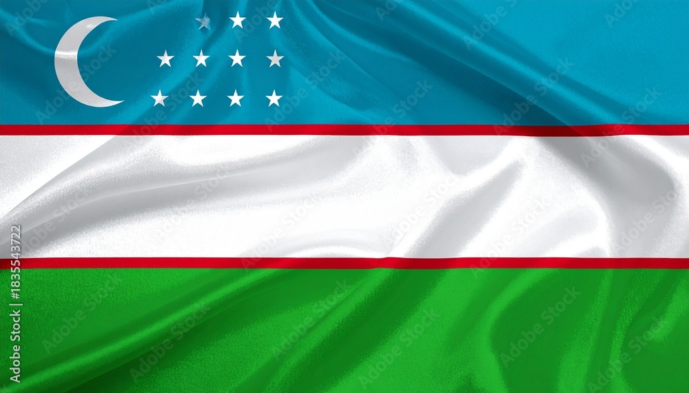 Fototapeta premium flag of Uzbekistan