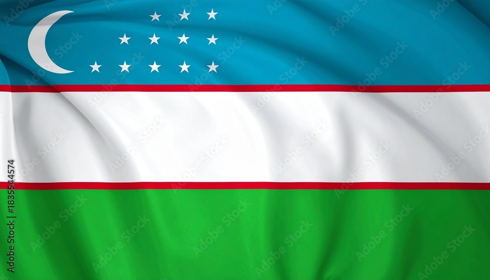 Fototapeta premium flag of Uzbekistan