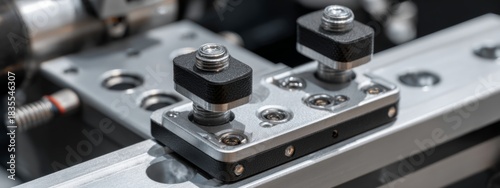 Wallpaper Mural Close-Up View of Robotic Clamp Mechanism with Rubberized Grips for Precision Engineering Applications Torontodigital.ca