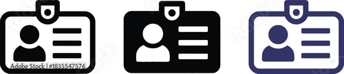 id card, badge, identification, access, security, employee, visitor, pass, icon, symbol, graphic, design, vector, silhouette, person, profile, information, data, authentication, verification, credenti