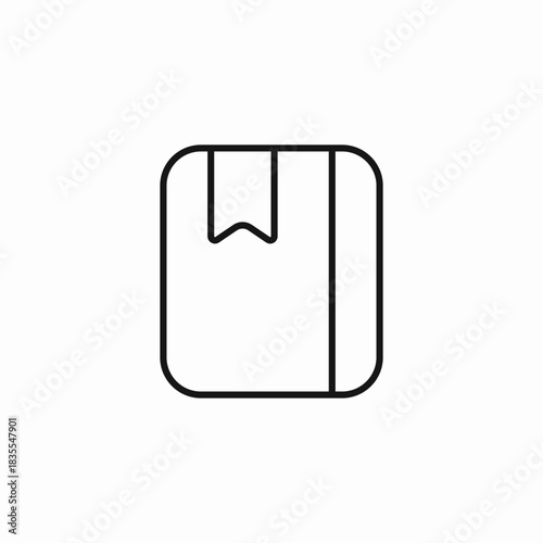book with bookmark icon sign vector