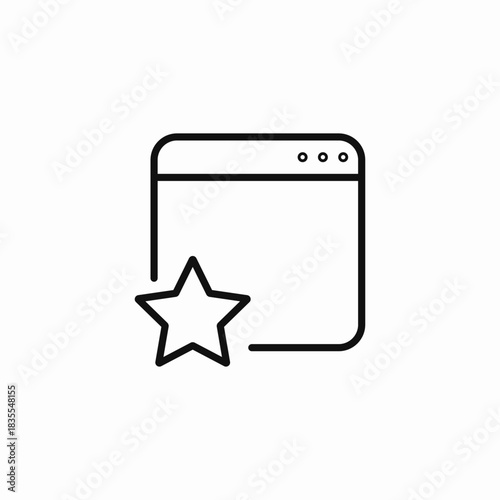 browser with star bookmark icon sign vector