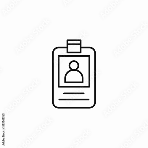 employee id badge icon sign vector