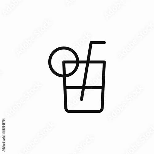 glass of beverage icon sign vector