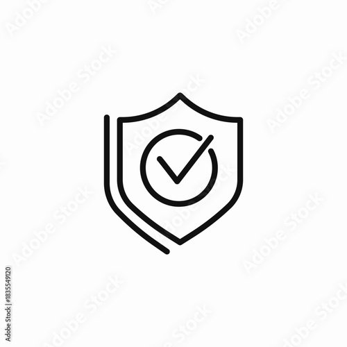 shield with checkmark icon sign vector