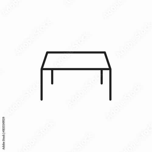 simple table outline icon sign vector