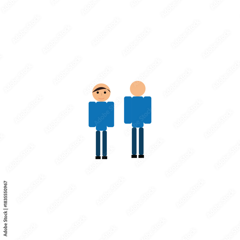 Obraz premium Abstract Simple Stick Figure Man Vector Icon