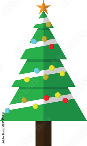 Flat Design Christmas Tree