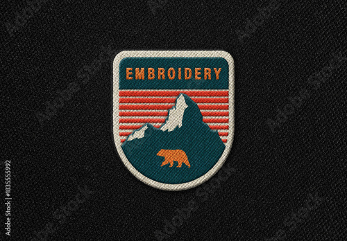 Embroidery Badge Mockup