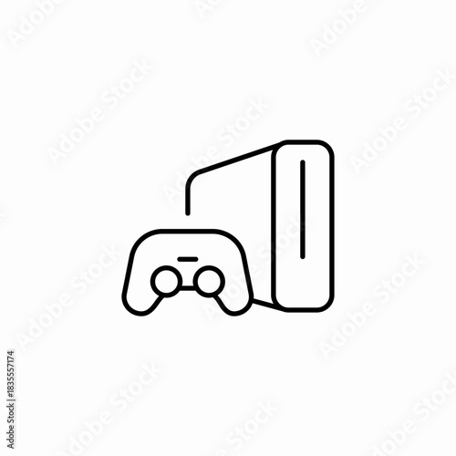 console gaming system icon sign vector