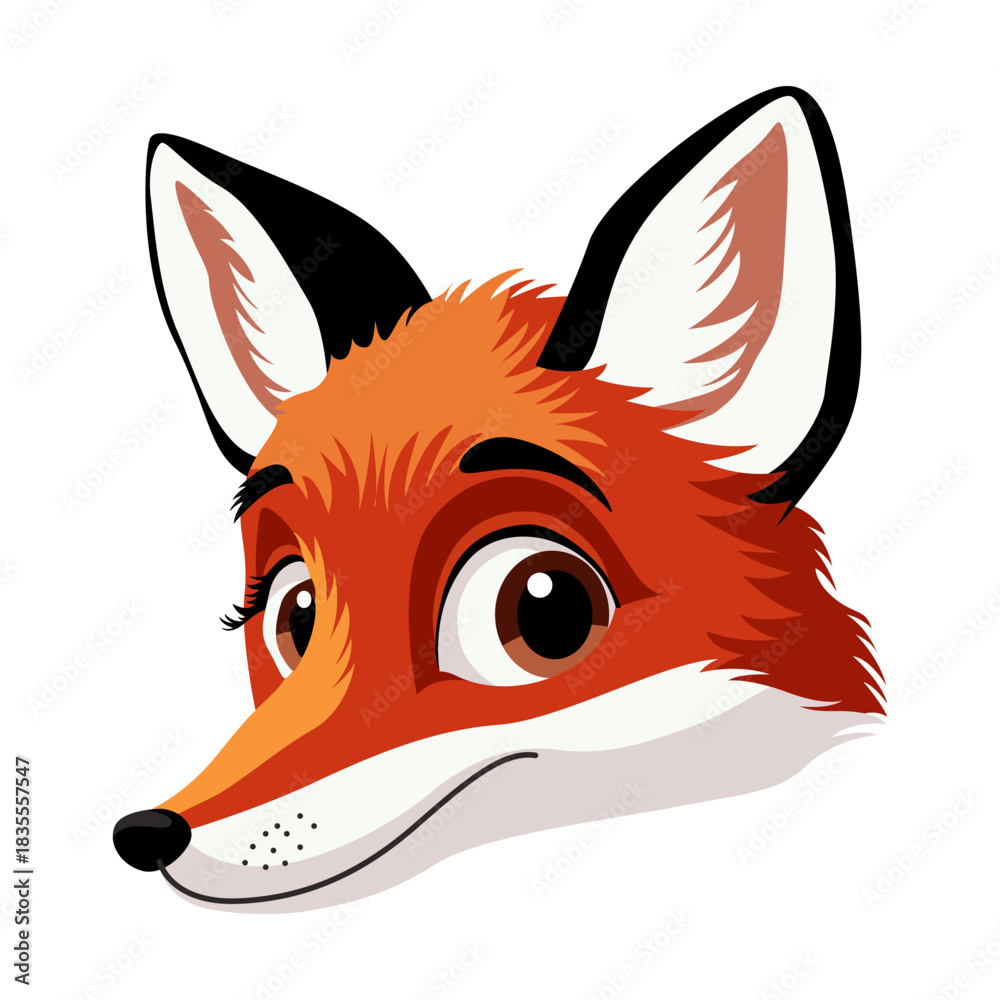Obraz premium red fox vector illustration