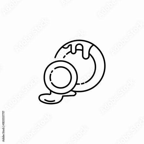 raw egg broken icon sign vector