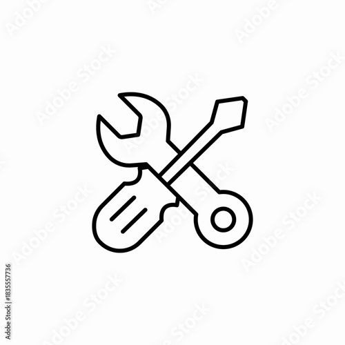 repair tool kit icon sign vector