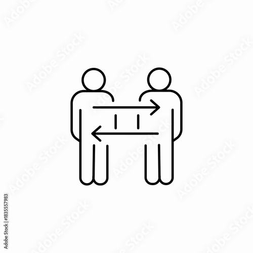 two person exchange icon sign vector