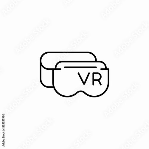 virtual reality headset icon sign vector