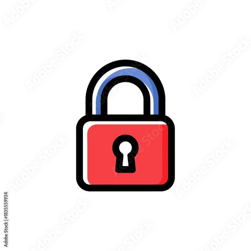 Secure your digital world with this vibrant padlock, a modern symbol of safety and protection for websites, apps, and online security solutions