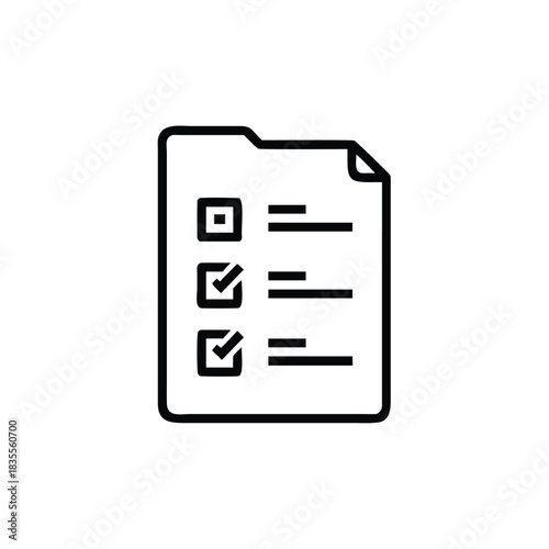 Fotografía Black Filled Project Folder Checklist Icon