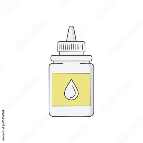 Medical eye drop bottle vector illustration for healthcare or treatment use