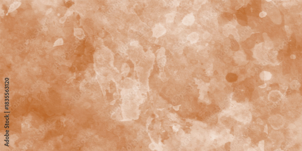Fototapeta premium Realistic brown wall with watercolor grunge marble retro plain cement wall banner texture background. Brown watercolor wall background texture. 