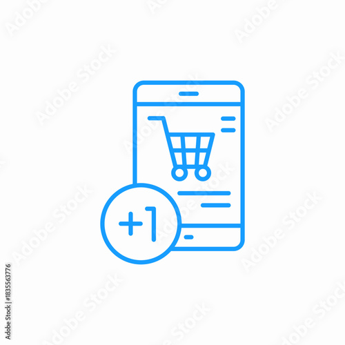adding to cart icon sign vector