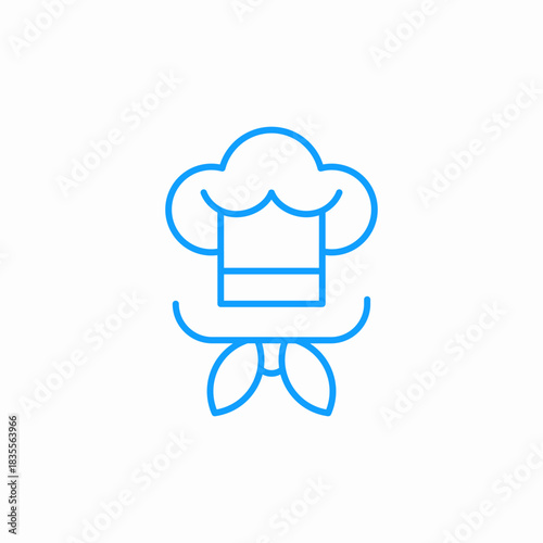 chef hat kerchief icon sign vector