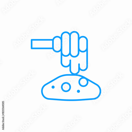 honey dipper food icon sign vector