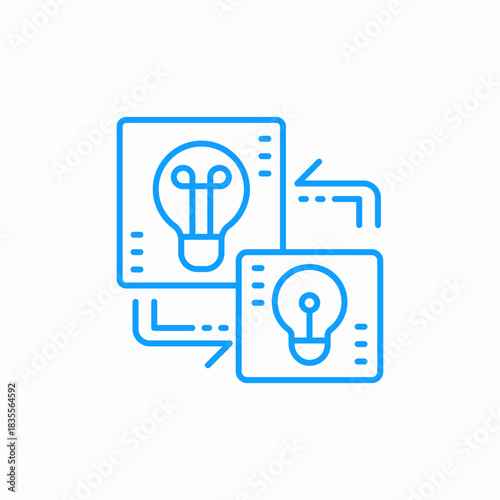 idea exchange innovation icon sign vector
