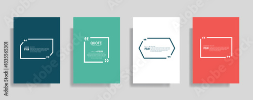 Minimalist Quote Box Template Set - Modern Speech Bubble Text Boxes for Social Media and Testimonials

