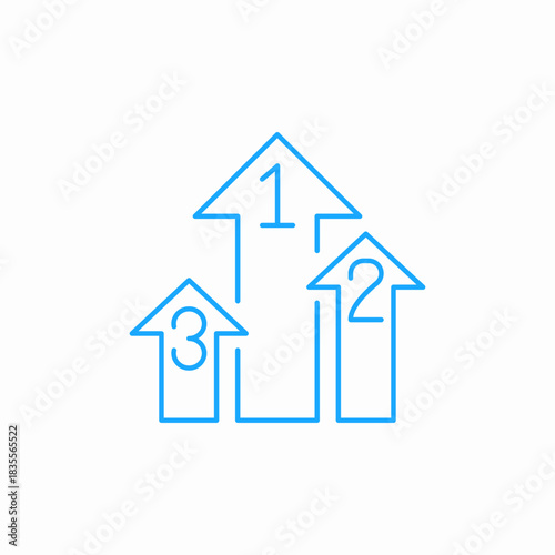 progress growth success icon sign vector
