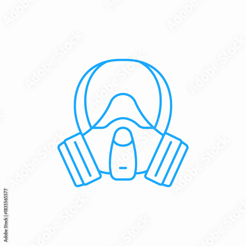 respirator protective gear icon sign vector