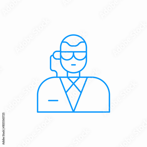 secret agent spy icon sign vector