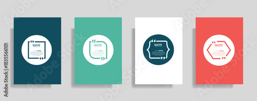 Minimalist Quote Box Template Set - Modern Speech Bubble Text Boxes for Social Media and Testimonials

