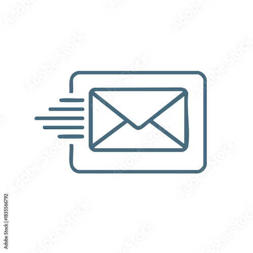 Fast Envelope Delivery Icon Symbolizing Speed and Communication