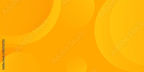 Abstract modern background with dynamic circle shapes and halftone dots. Orange yellow gradient geometric shapes element. Suit for booklet, banner, cover, poster, flyer, website, brochure