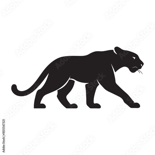 Panther Sneaking Silhouette