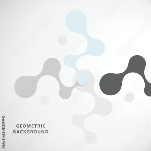 Flow and Structure. Modern Template with Rounded Symmetry Digital Interfaces. Vector illustration
