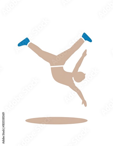 Silhouette of a person falling