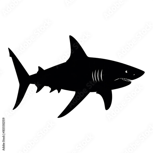 Silhouette of a shark