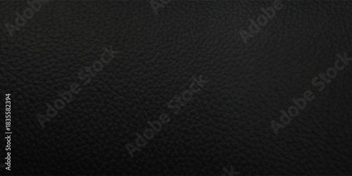 Black faux leather with fine texture.