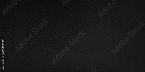 Black faux leather with fine texture.