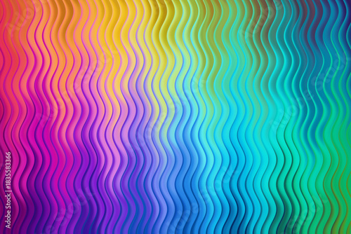 Vibrant rainbow background with wavy lines and a smooth gradient effect