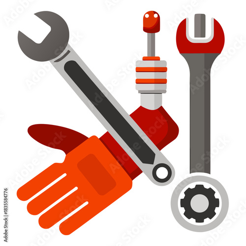 Tools and protective gear for mechanical work