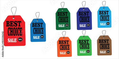 Sale Tags Collection – Discount Labels, New Arrival Badges, Price Tag Icons, Black and Red Promotional Stickers